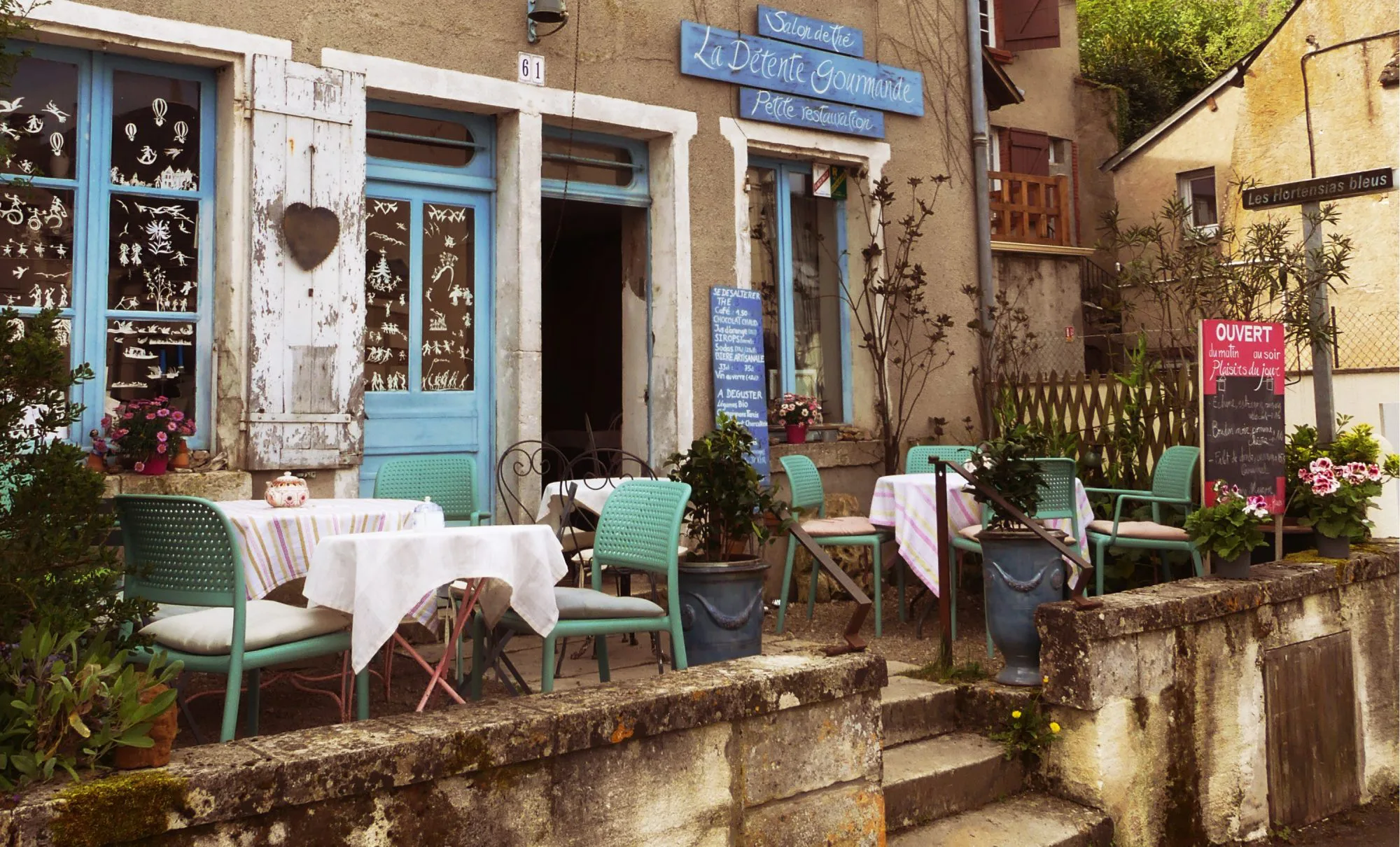 terrasse de La Détente Gourmande à Chaumont sur Loire