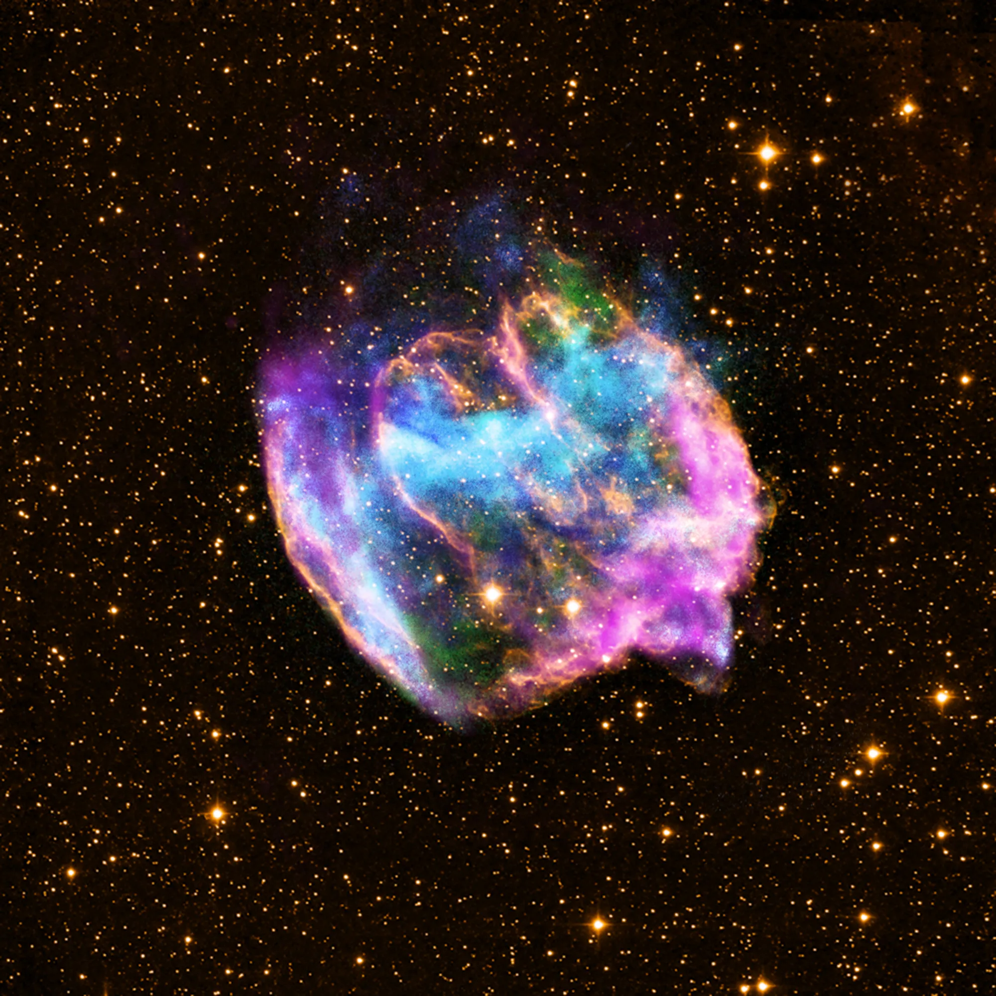 Supernova Remnant W49B X-ray: NASA/CXC/MIT/L.Lopez et al; Infrared: Palomar; Radio: NSF/NRAO/VLA